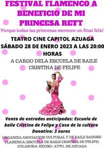 27/01 Festival Flamenco a beneficio de Mi Princesa Rett en Azuaga. Entrevista a Cristina de Felipe.