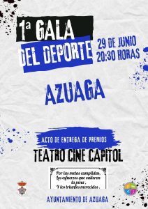 25/06 La I Gala del Deporte en Azuaga se celebra el sábado 29 de junio