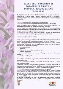 08/5 Convocado el I Concurso de Fotografía, Dibujo y Pintura «Nuestro bosque de las orquídeas»