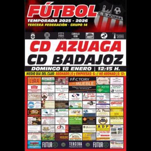 16/1 Difícil encuentro entre el CD Azuaga y el CD Badajoz previsto para este domingo