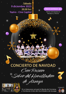 07/12 El Coro Rociero Sr. del Humilladero de Azuaga, ofrece este sábado su concierto de navidad.