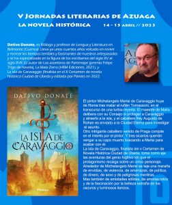 14/04 El escritor Dativo Donate, participará en las V Jornadas Literarias de Azuaga con la ponencia «la tinta de la ficción»