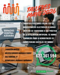 24/4 El Espacio Digital de Azuaga oferta nuevos talleres para mayo