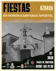 26/07 La Plaza de Santiago acogerá las fiestas en honor al apostol, organizadas por la cofradía azuagueña