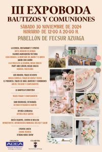 28/11 La III Expoboda se celebra este sábado en el Pabellón de FECSUR