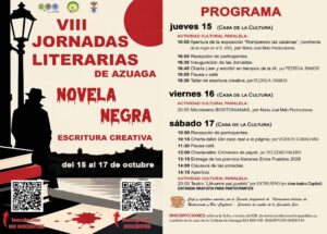 7/10 Las VIII Jornadas Literarias de Azuaga se celebran del 15 al 17 de octubre