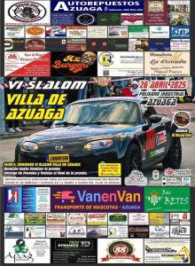 16/4 El VI Slalom Villa de Azuaga se celebrará el 26 de abril, organizado por AZ Racing Club