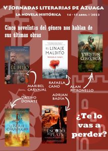 30/03 Los días 14 y 15 de abril, se celebrarán en Azuaga las V Jornadas literarias dedicadas a la Novela Histórica.
