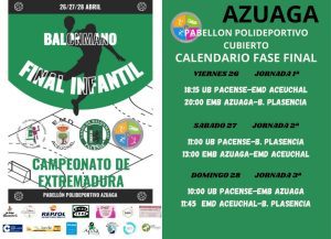 24/04 La final infantil del Campeonato de Extremadura de Balonmano se celebra en Azuaga