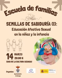 12/3 Educación afectivo sexual en la niñez y la infancia, tema a tratar en la Escuela de Familia que comienza el viernes 14