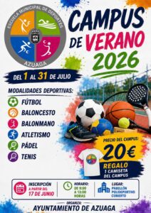 19/6 Los campus deportivos de la Escuela Municipal de Deportes comenzarán el 1 de julio