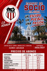 24/6 Comienza la campaña de abonos del CD Azuaga para la próxima temporada