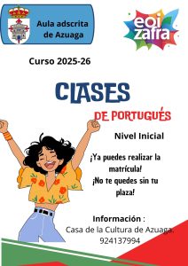 12/9 A partir de este curso se puede estudiar portugués en el Aula Adscrita de Azuaga